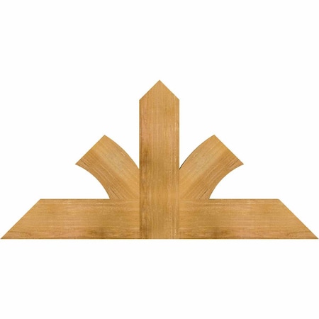 Ekena Millwork Richland Rough Sawn Timber Gable Bracket, Western Red Cedar, 48"W x 24"H x 2"D x 6"F, 12/12 Pitch GBW048X24X0206RIC00RWR